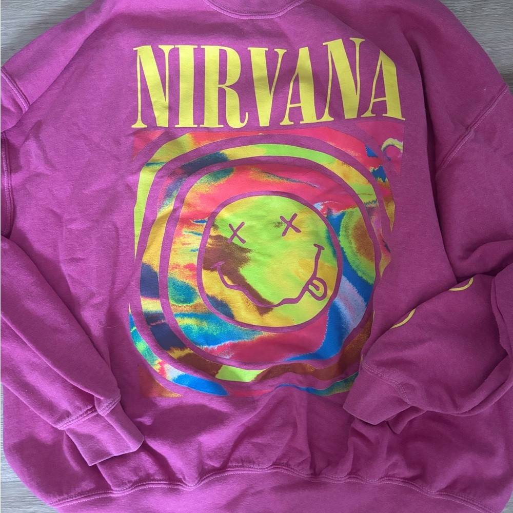 Pink Nirvana Graphic Sweatshirt